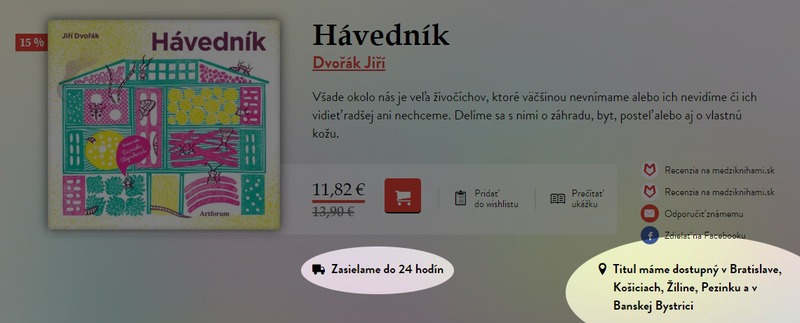 Dostupnosť jednotlivých titulov v ich detaile